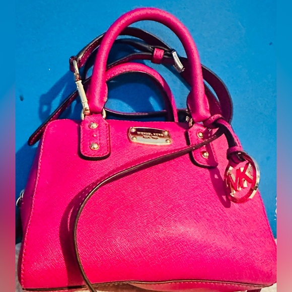 Michael Kors Handbags - Michael Kors Smaller Pink Satchel with Gold Hardware. EUC